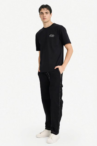 Resim Defacto Erkek T-shirt F8140AX/BK81