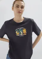 Resim Mavi Kadın T-shirt M1613907-70087