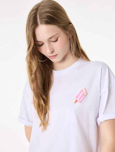 Resim Koton Kadın T-shirt 6SAL10590IK