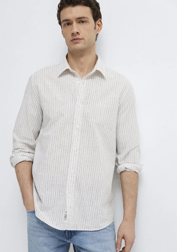 Resim Mavi Erkek Uzun Kol Gömlek M0212004-91559