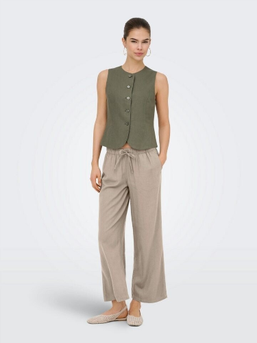 Resim Only Onlgoa Mw Lın Bl Pull-Up Culotte Cc Pnt Kadın Kanvas Pantolon 15371419