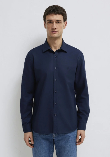 Resim Mavi Erkek Uzun Kol Gömlek M0212063-80872