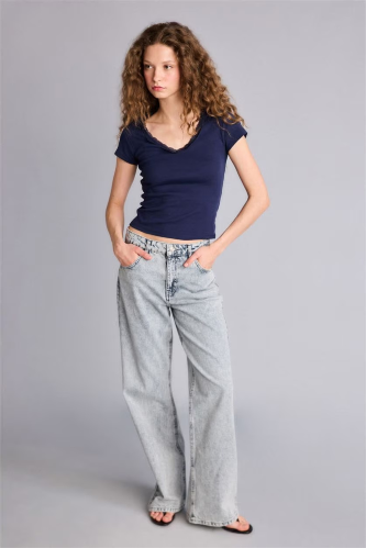 Resim Defacto Kadın T-shirt H1786AX/NV31