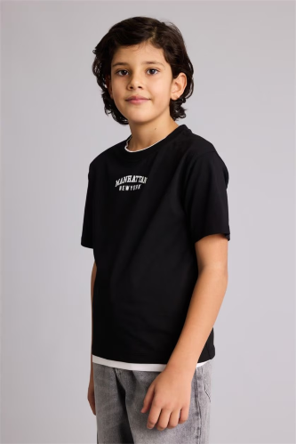 Resim Defacto Erkek Çocuk T-shirt G7150A8/BK81