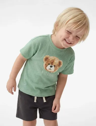 Resim Koton Erkek Bebek T-shirt 6SMB10224TK