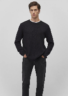 Resim Mavi Uzun Kol Erkek T-Shirt M0611925-900