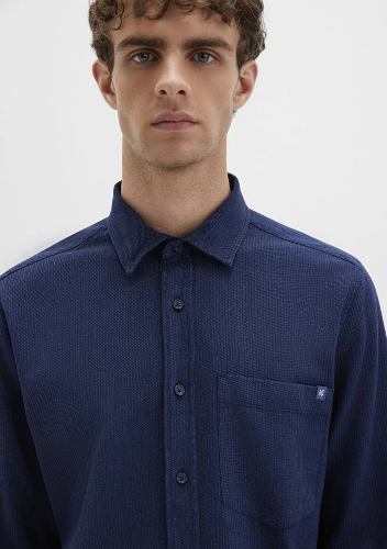 Resim Mavi Erkek Uzun Kol Gömlek M0211775-91324