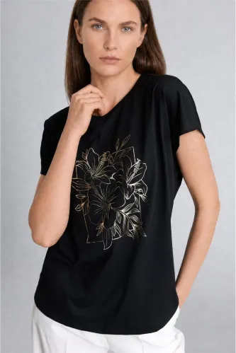 Resim Defacto Kadın T-shirt H8362AX/BK81