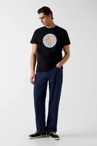 Resim Guess  Erkek  T-shirt M6GI48K3583-JBLK Ss Bsc Mosaıc Tıle Tee