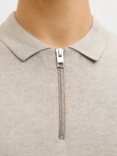 Resim Jack & Jones Jjeemıl Knıt Zıp Polo Ss Sn Erkek Gömlek 12288260