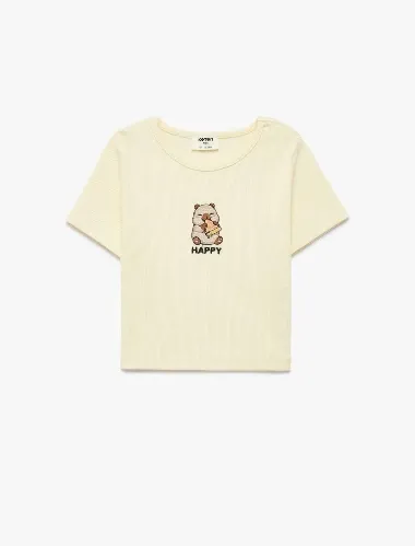 Resim Koton Kız Çocuk T-shirt 6SKG10490AK