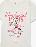 Resim Koton Kız Çocuk T-shirt 6SKG10110AK