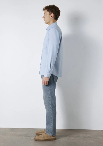 Resim Mavi Erkek Uzun Kol Gömlek M0211852-91407