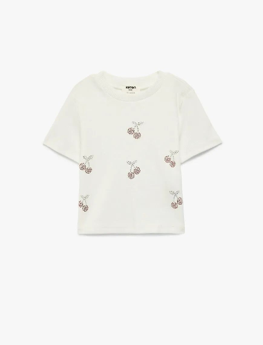 Resim Koton Kız Çocuk T-shirt 6SKG10107AK