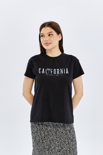 Resim Viole&More Kadın T-Shirt Yk21 California Baskılı