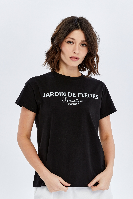 Resim Viole&More Kadın T-Shirt Yk20 Jardın De Flerus Baskılı