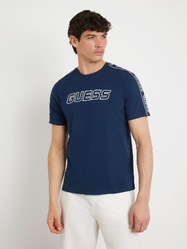 Resim Guess Athleisure  Erkek  T-shirt Z4GI18J1314-G7R1 Arlo Cn T-Shırt
