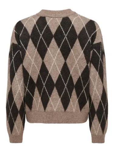 Resim Only Jdybıanka L/S Argyle Pullover Knt Kadın Kazak 15381327