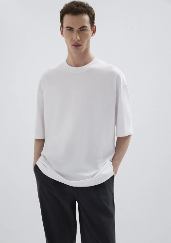 Resim Mavi Erkek T-shirt M0613113-620