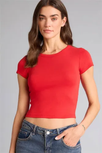 Resim E0288AX/RD79 Defakto Kadın T-shirt