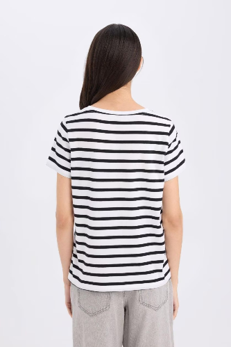 Resim Defacto Kadın T-shirt C2612AX/BK81