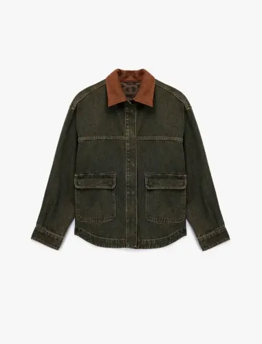 Resim Koton Kadın Jean Ceket 7WAL50002MD