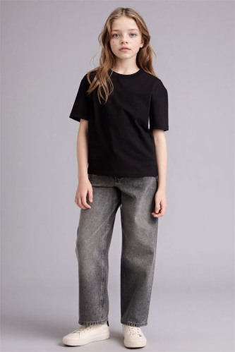 Resim Defacto Kız Çocuk T-shirt D9099A8/BK81