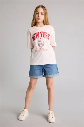 Resim Defacto Kız Çocuk T-shirt G1792A8/PN344