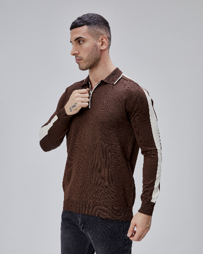Resim Paul&More Erkek Triko Kazak 18042 Fermuarlı Polo Pl