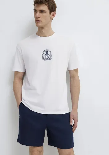 Resim Mavi Erkek T-shirt M0613283-620