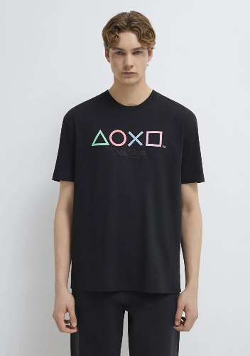 Resim Mavi Erkek T-shirt M0613187-900