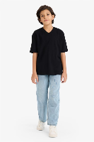 Resim Defacto Erkek Çocuk T-shirt K1693A6/BK81