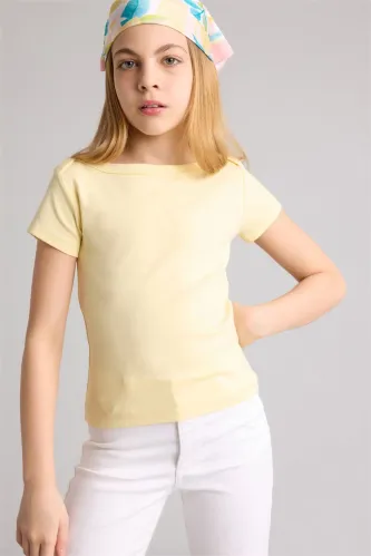 Resim Defacto Kız Çocuk T-shirt G1147A8/YL498