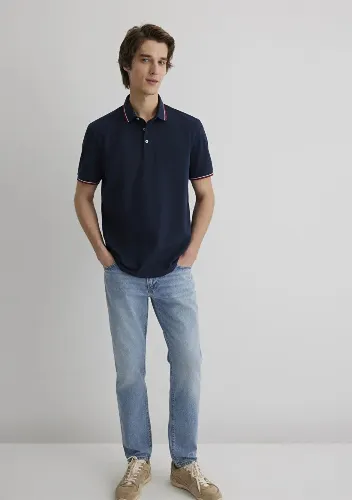 Resim Mavi Erkek T-shirt M0611938-82318