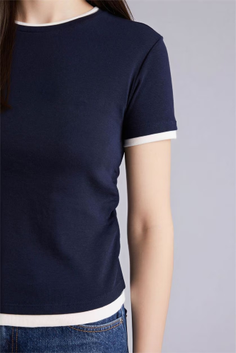 Resim Defacto Kadın T-shirt F3504AX/NV245