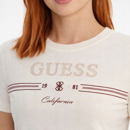 Resim Guess Athleisure  Kadın  T-shirt V6GI06K2967-G012 Febe Ss Cn T-Shırt