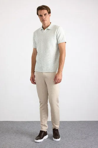 Resim Süvari Polo Yaka V Patlı T-shirt Sts1014000005