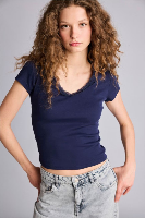 Resim Defacto Kadın T-shirt H1786AX/NV31