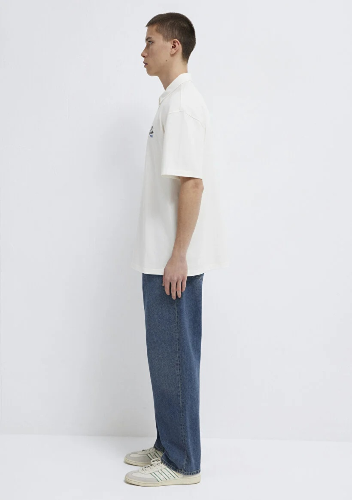 Resim Mavi Polo Yaka Erkek T-shirt M0613180-70057