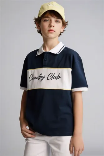 Resim Defacto Erkek Çocuk T-shirt H2968A8/NV135