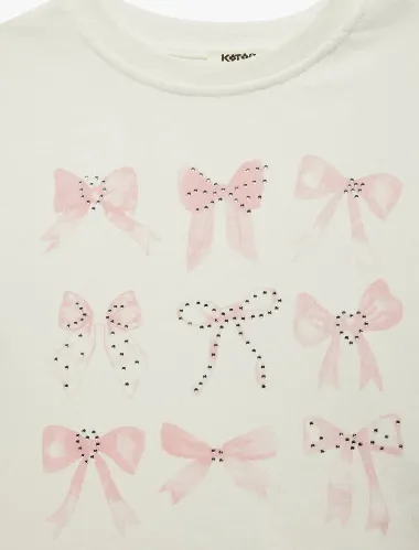 Resim Koton Kız Çocuk T-shirt 6SKG10459AK