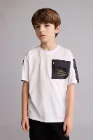 Resim Defacto Erkek Çocuk T-shirt H2692A8/WT34