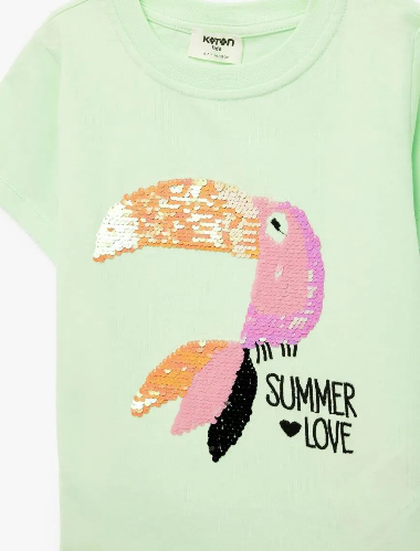 Resim Koton Kız Çocuk T-shirt 6SKG10114AK