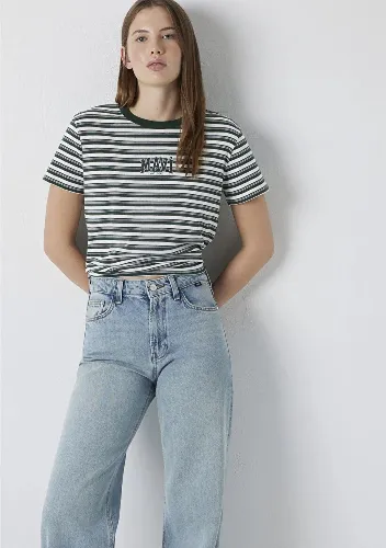 Resim Mavi Kadın T-shirt M1614397-91642