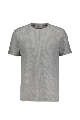 Resim Süvari Waffle Sıfır Yaka Erkek T-shirt Sts1014000001