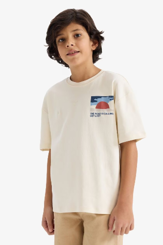Resim Defacto Erkek Çocuk T-shirt G6987A8/ER99