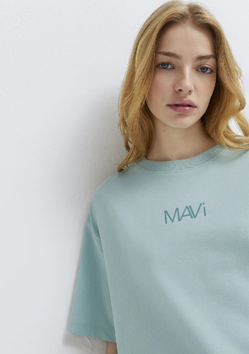 Resim Mavi Kadın T-shirt M1613884-71456