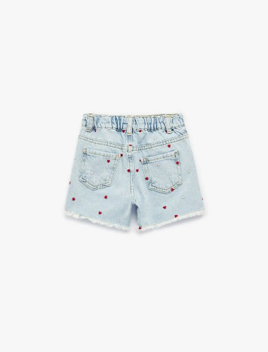 Resim Koton Kız Bebek Kot&Kanvas Şort 6SMG40008AD