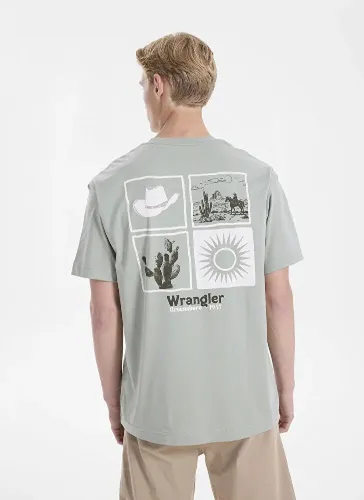 Resim Wrangler Grafik Logo Erkek T-shirt W2610027306