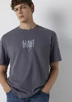 Resim Mavi Erkek T-shirt M0613570-85540
